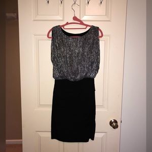 Black and glittery dress